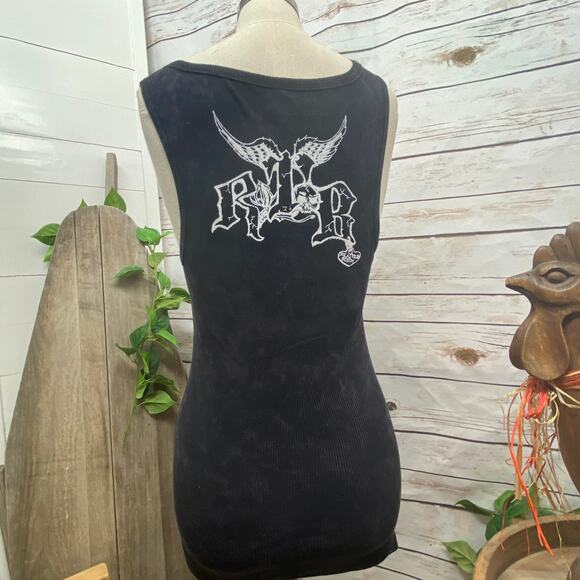 RTB Real Tough B itch In Total Control of Herself Black Graphic Bling Tank XL - Picture 3 of 11